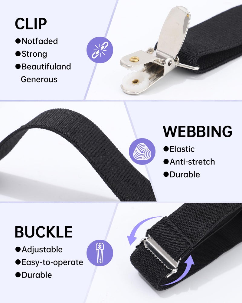 WELROG Kids Suspender Bow Tie Sets - Adjustable Braces With Bowtie Gift Idea for Boys and Girls (Black) - Image 4